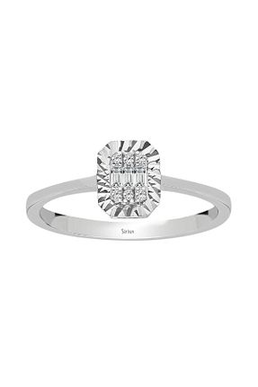انگشتر برلیان سفید 8 عیار Sirius Pırlanta - کد 110743566