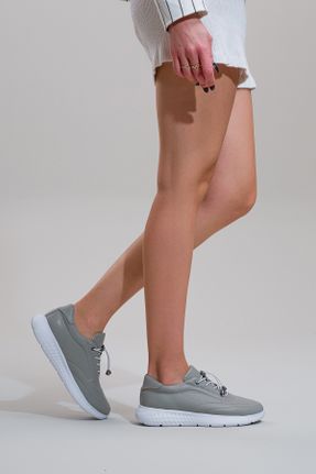 کفش کلاسیک طوسی زنانه چرم طبیعی پاشنه کوتاه ( 4 - 1 cm ) پاشنه ساده کد 807283726