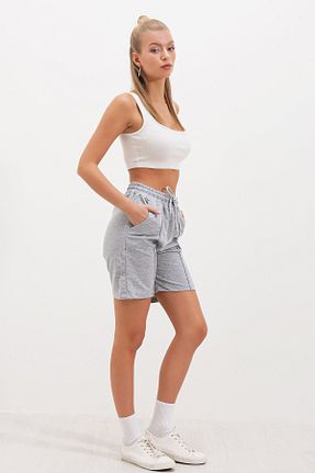 شلوارک و برمودا طوسی زنانه Relaxed HAKKE - کد 806671781