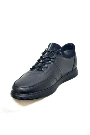 کفش کژوال مشکی مردانه چرم طبیعی پاشنه کوتاه ( 4 - 1 cm ) پاشنه ساده کد 801455462