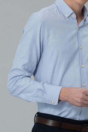 پیراهن آبی مردانه اسلیم فیت Lufian - کد 35509509