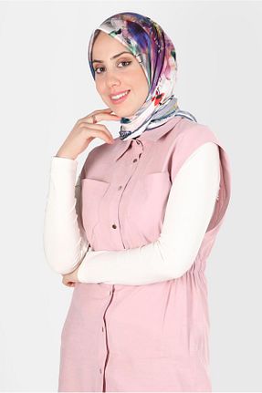 روسری سرمه ای پلی استر Alvina - کد 807022361