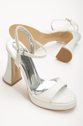 کفش مجلسی سفید زنانه پاشنه بلند ( +10 cm) پاشنه پلت فرم کد 804802337