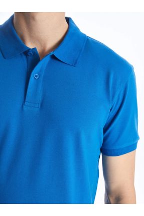 تی شرت آبی مردانه ریلکس یقه پولو کد 807085674