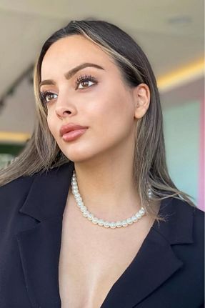 گردنبند مروارید سفید مروارید فرهنگی Genel Markalar - کد 807125143