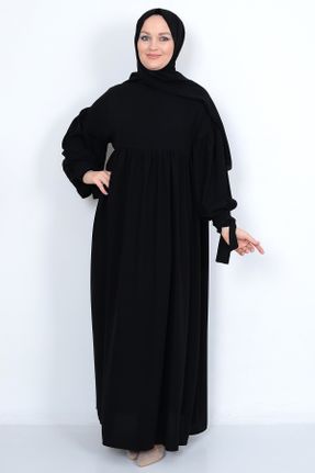 لباس مشکی زنانه اورسایز بافتنی مخلوط پلی استر کد 807281492
