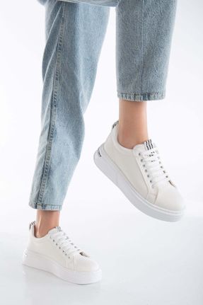 کفش کژوال سفید زنانه پاشنه کوتاه ( 4 - 1 cm ) پاشنه ساده کد 806661697