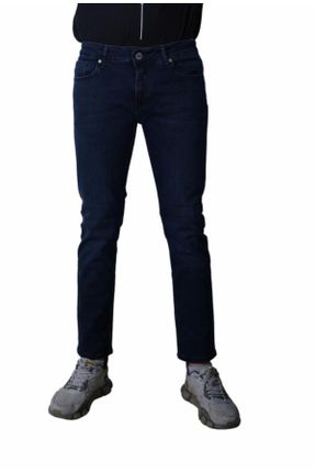 شلوار جین آبی مردانه پاچه تنگ پنبه - پلی استر اسلیم پوشاک ورزشی کد 806707745