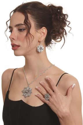 ست جواهر زنانه روکش نقره LABALABA - کد 807280530