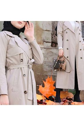 بارانی و بادگیر حجاب سبز زنانه Relaxed Modaytesettür - کد 806788985