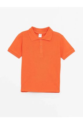تی شرت نارنجی بچه گانه رگولار یقه پولو کد 806795994