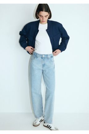 شلوار جین آبی زنانه پاچه تنگ فاق بلند جین کد 806820851