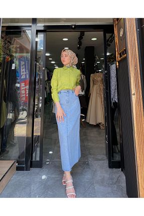 تونیک حجاب سبز زنانه ویسکون TUĞRA CENTER - کد 743548682