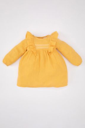 لباس زرد بچه گانه بافتنی رگولار آستین-بلند کد 807190124