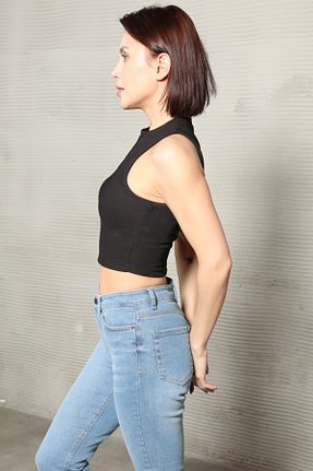 بلوز مشکی زنانه ساده GİYSA - کد 807265482