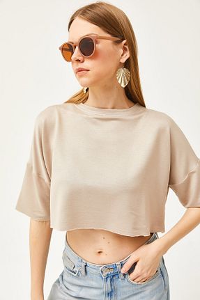 بلوز بژ زنانه ساده Olalook - کد 807844476