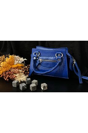 کیف دستی آبی زنانه ابعاد کوچک MMTBUTİK - کد 807773024