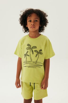 تی شرت سبز بچه گانه رگولار کد 807686949