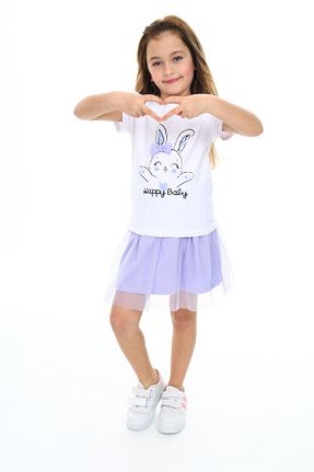 لباس بنفش بچه گانه بافتنی e-çocuk - کد 807238615