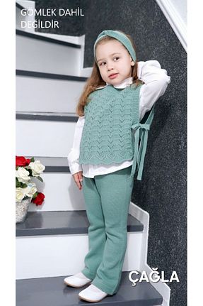 ست بالاتنه و پائین تنه سبز بچه گانه تریکو Meriç bebe - کد 807718682