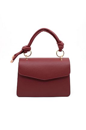 کیف دوشی زرشکی زنانه چرم مصنوعی LASSO - کد 803727489