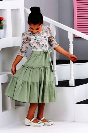 لباس سبز بچه گانه بافتنی İ&K ŞIMARIK KİDS - کد 808015056