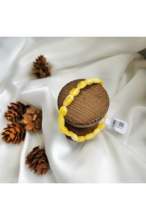 دستبند جواهر زرد زنانه سنگ طبیعی Amber Alex - کد 755515719