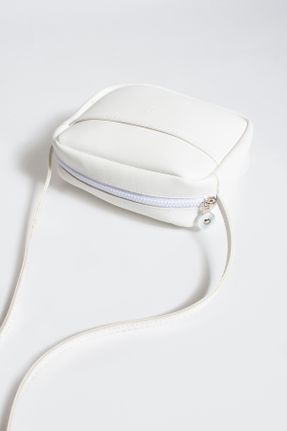کیف دستی سفید زنانه چرم مصنوعی سایز کوچک کد 807628080