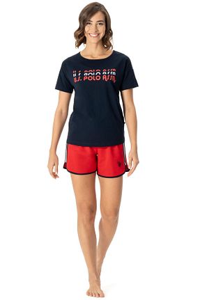 ست لباس راحتی سرمه ای زنانه چاپی U.S. Polo Assn. - کد 807715964