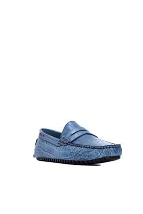 کفش لوفر آبی مردانه پاشنه کوتاه ( 4 - 1 cm ) کد 807800300