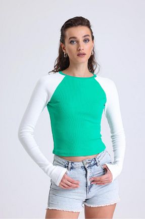 بلوز سبز زنانه ساده Miss Murem - کد 797923107