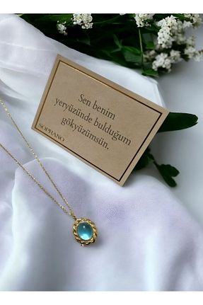 گردنبند نقره طلائی زنانه 925 عیار Soprano Silver - کد 807613825