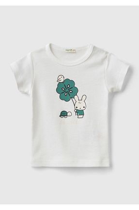 تیشرت سفید بچه گانه رگولار United Colors of Benetton - کد 808013333