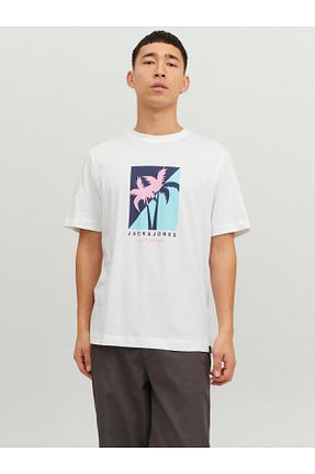 تیشرت سفید مردانه اسلیم فیت Jack & Jones - کد 807411274