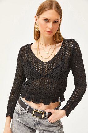 بلوز مشکی زنانه Ajurlu Olalook - کد 807851754