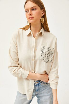 پیراهن طوسی زنانه رگولار Olalook - کد 807851726