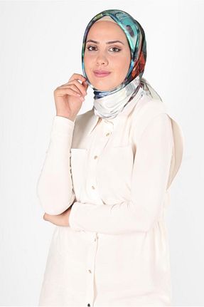 روسری سبز پلی استر Alvina - کد 807517245
