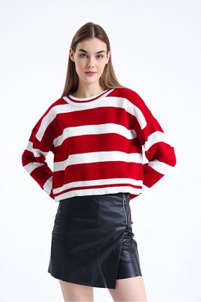 پلیور قرمز زنانه رگولار Jose Clothing - کد 807365860