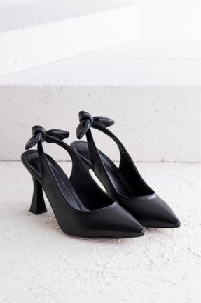 کفش پاشنه بلند کلاسیک مشکی زنانه پاشنه کوتاه ( 4 - 1 cm ) پاشنه ساده کد 635494647