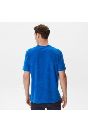 تی شرت آبی مردانه رگولار یقه گرد پنبه - پلی استر کد 728604247
