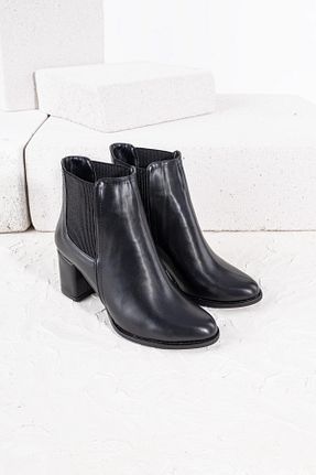 بوت / نیم بوت مشکی زنانه چرم مصنوعی Getcho - کد 778125931