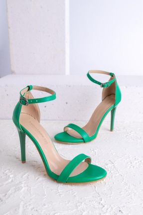 کفش پاشنه بلند کلاسیک سبز زنانه پاشنه نازک پاشنه متوسط ( 5 - 9 cm ) کد 304215744