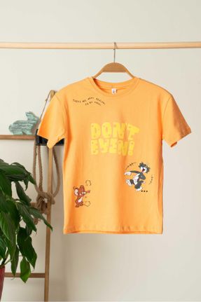 تی شرت نارنجی بچه گانه رگولار کد 807649256