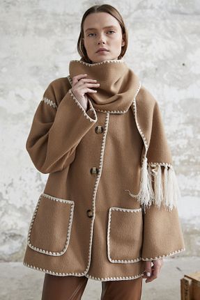 کت حجاب قهوه ای زنانه رگولار InStyle - کد 789682664