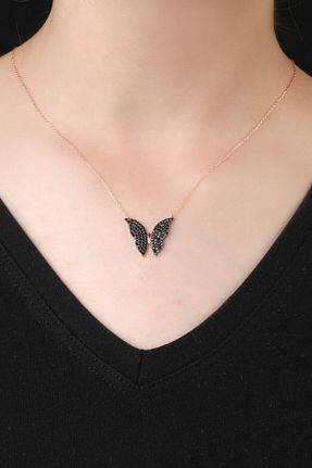 گردنبند نقره صورتی زنانه 925 عیار Genel Markalar - کد 287078227
