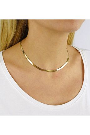گردنبند استیل ( فولاد ) طلائی زنانه استیل (فولاد) Pelek Butik - کد 807726772