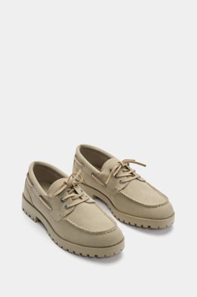 کفش لوفر نباتی مردانه پلی اورتان پاشنه کوتاه ( 4 - 1 cm ) کد 807799460