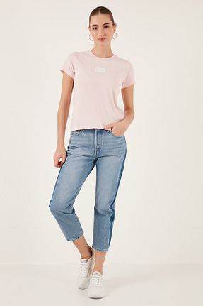 شلوار جین آبی زنانه پاچه ساده Levi