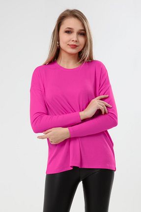 بلوز صورتی زنانه ساده Miss Murem - کد 222851604