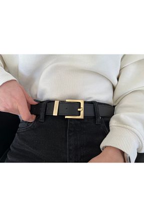 کمربند مشکی زنانه چرم مصنوعی Fiori - کد 807897054